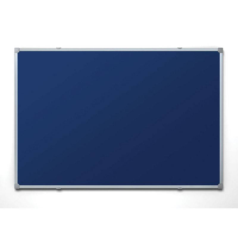 Доска текстильная 60x90 см Attache цвет покрытия синий алюминиевая рама 142348