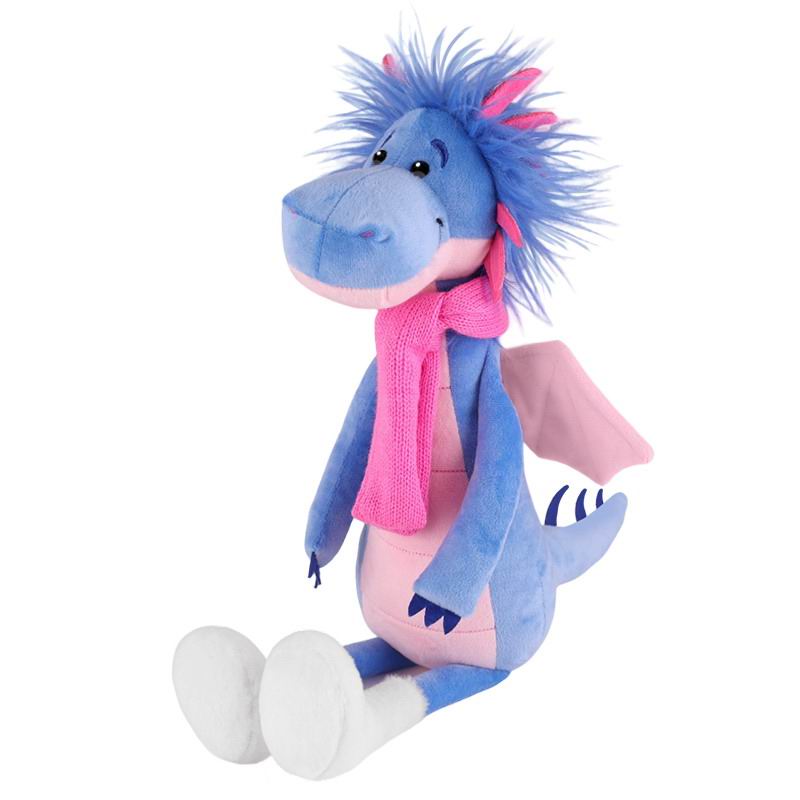 Мягкая игрушка Maxitoys Дракон Марк в шарфике и валенках 30 см MT-MRT012309-1-30