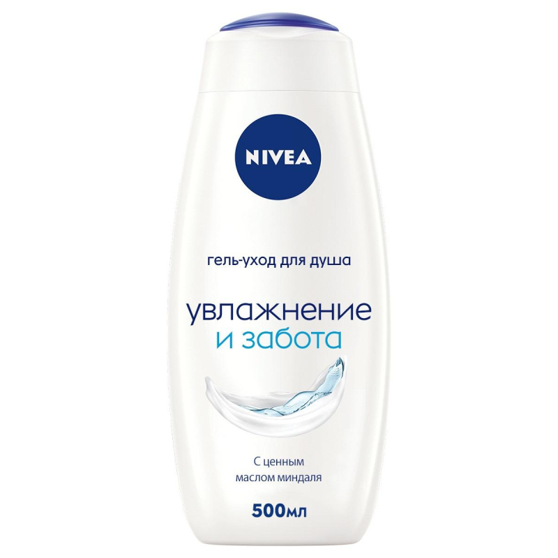 Гель д/душа Nivea Увлаж и забота д/всей семьи с масл миндаля 500 мл 80758 1549405