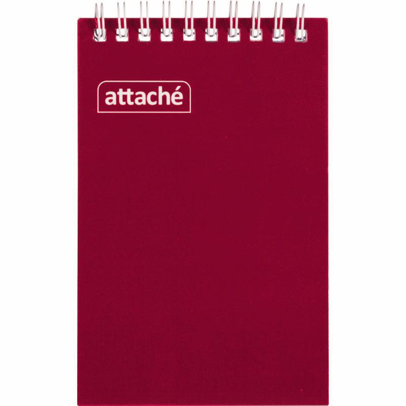 Блокнот на спирали А6 60л. Attache, бордо, блок 60г, обложка 215г 1441829