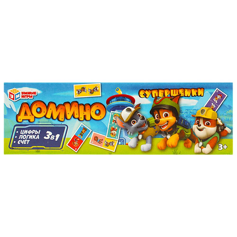 Домино пластиковое 3в1 Суперщенки Умные игры 4660254409859