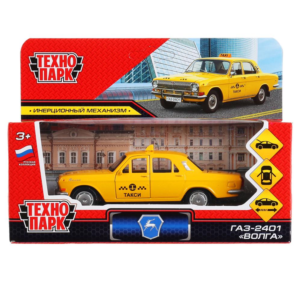 Машина металл Газ-2401 Волга Такси, 12 см Технопарк 2401-12TAX-YE