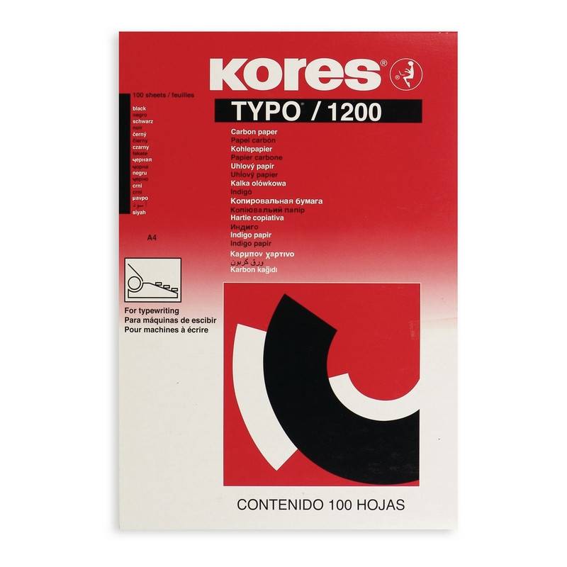 Бумага копировальная черная KORES 1200 пачка 100л. '7528492 60912