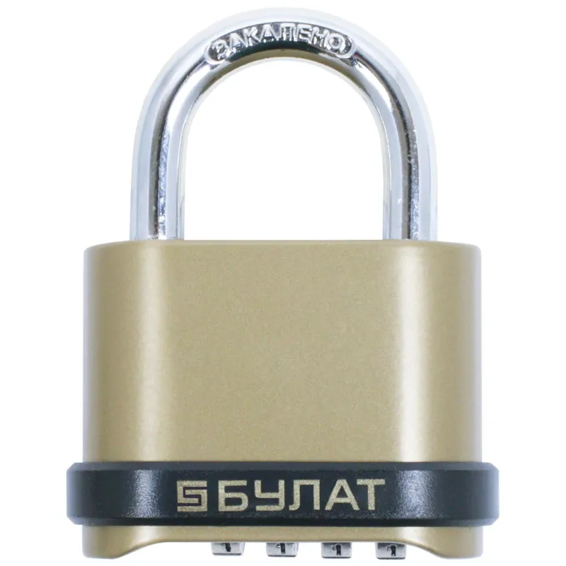 Замок навесной кодовый_УЗК Булат ВС 564 (56xd=7) ЦАМ золото 1557425
