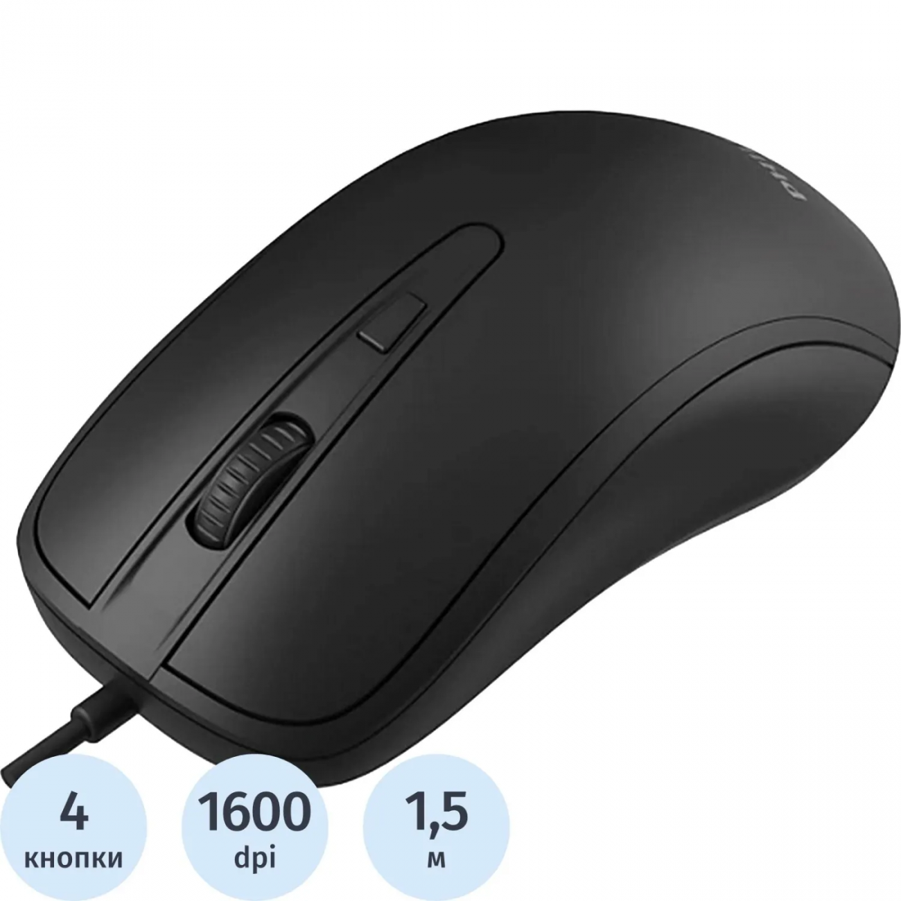 Мышь компьют. Philips (SPK7214B/60) провод 4кн. USB2.0 800-1600dpi черн 2144000