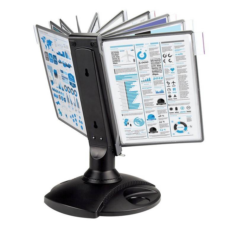 Демосистема настольная Promega office FDS008 вращ. пластик 10 пан.черный 268184