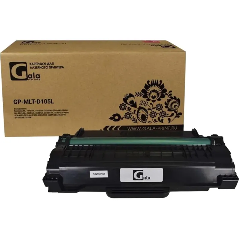 Картридж лазерный GalaPrint MLT-D105L чер. пов.емк. для ML-1910/1915 2007568 GP_MLT-D105L