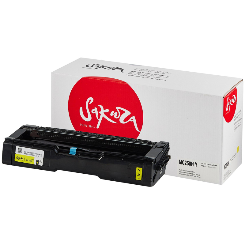 Картридж лазерный SAKURA MC250HY (408343) желт. для Ricoh P C300W/M C250FBW 1604992 SAMC250HY