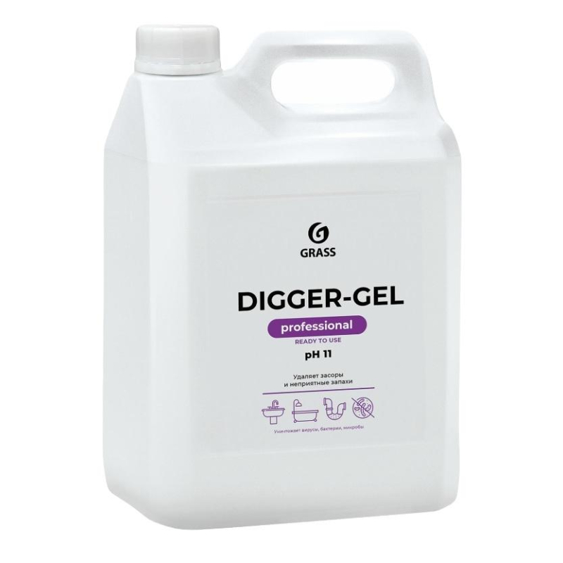 Профхим д/прочистки труб и стоков, гель Grass/Digger-Gel PROF 5 л 1387236 125206