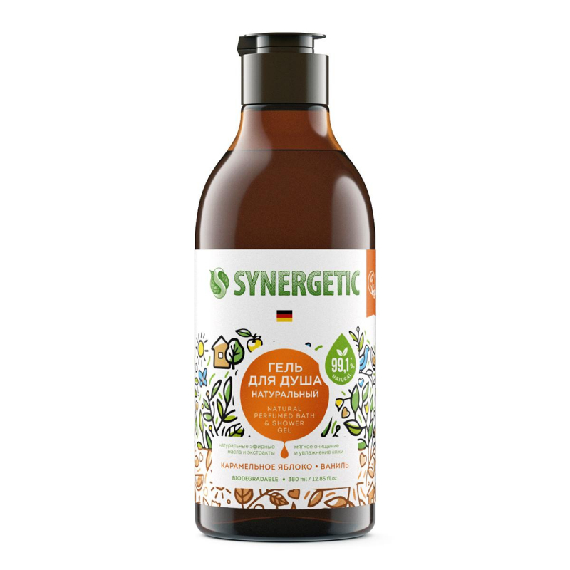 Гель д/душа SYNERGETIC карамельное яблоко и ваниль 380мл 1469590 400005