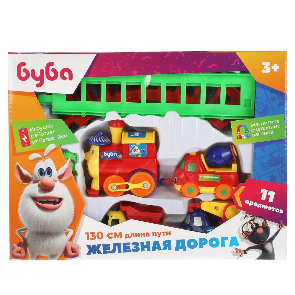 Железная дорога мультяшная Буба, длина пути 130см. игровой набор Играем Вместе B199134-R5
