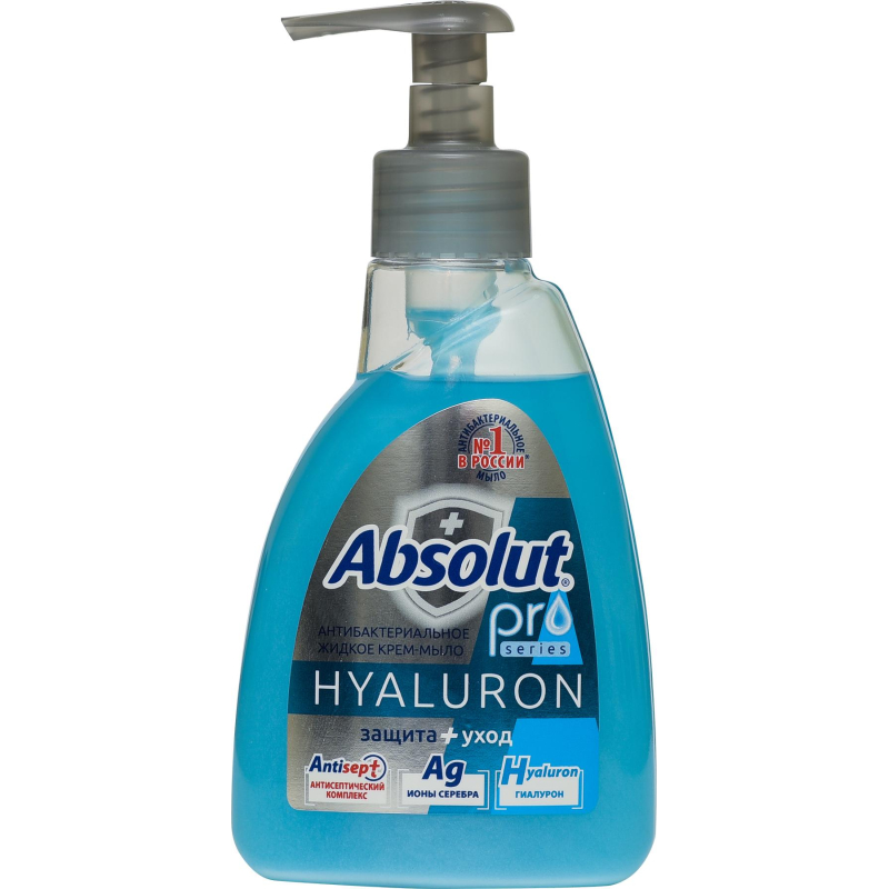 Мыло жидкое ABSOLUT PRO серебро+гиалурон 250гр 5195 1535206