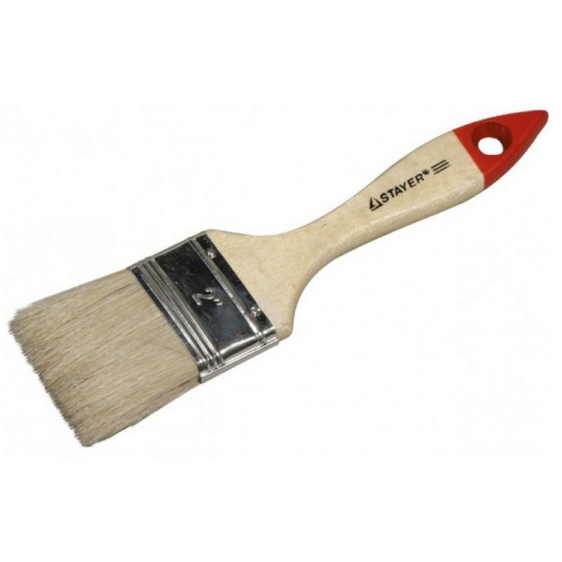 Кисть плоская 2,5"/63 мм, натур.щетина STAYER 0101-063 367970