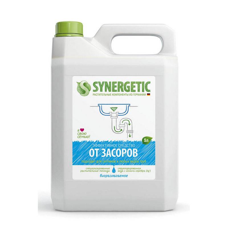 Средство для прочистки труб Synergetic гель 5 л 977993