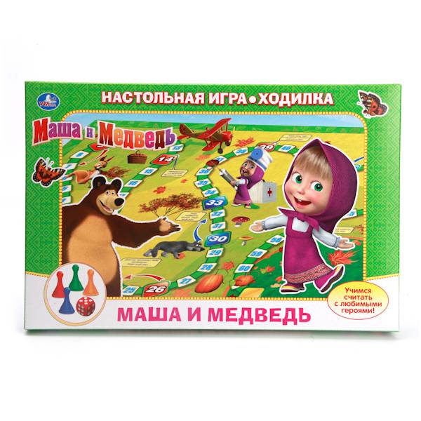 Настольная игра-ходилка "Маши И Медведь" Умка 4690590085288