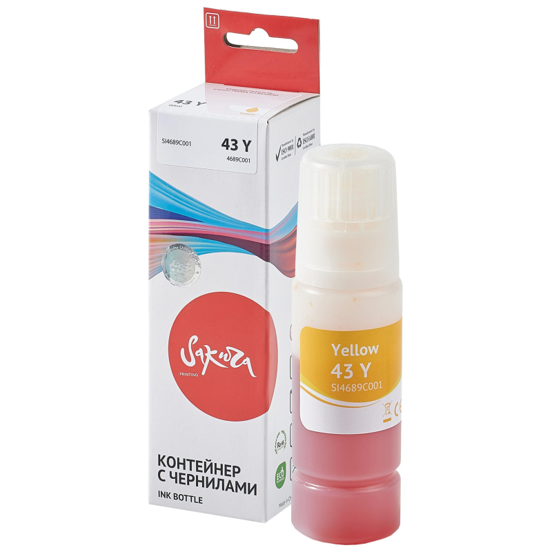 Чернила Sakura 4689C001 вод.жел. 60 мл. для Canon PIXMA G540/G640 1898436 SI4689C001