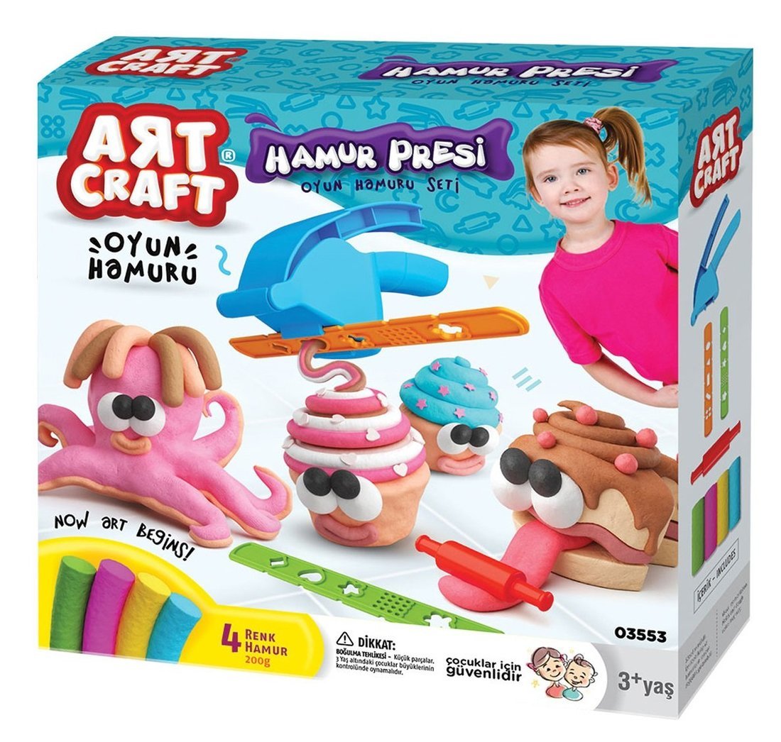 Набор для лепки Веселые фантазии, тесто 4х50 гр AЯT CRAFT 03553