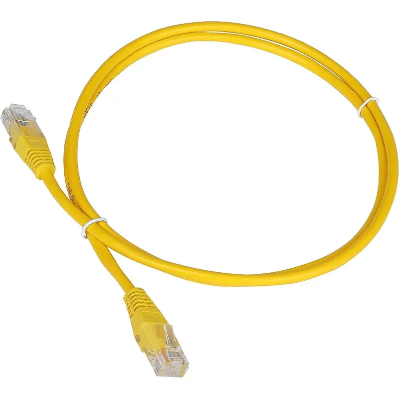 Патч-корд TWT TWT-45-45-0.5-YL UTP кат.5e, 0.5 м, желтый 2125717