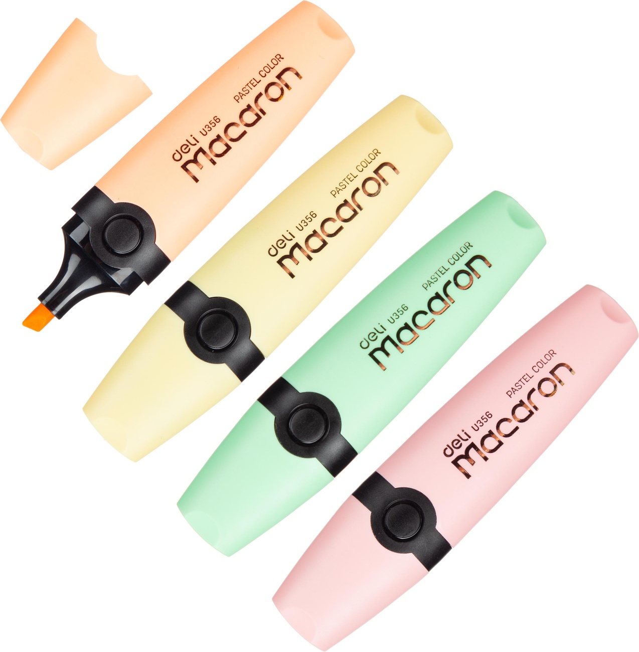 Набор текстовыделителей Deli Macaron 1-5 мм 4 цвета EU356-MT 1676014