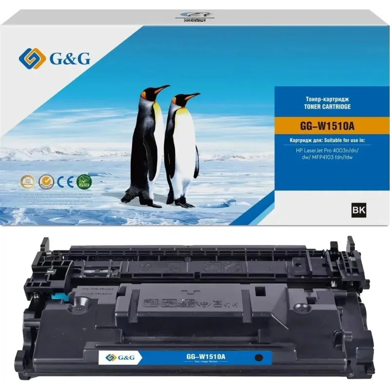 Картридж лазерный G&G W1510A чер. для HP LJ 4003/4103dw 4103fdn/fdw 2182441 GG-W1510A