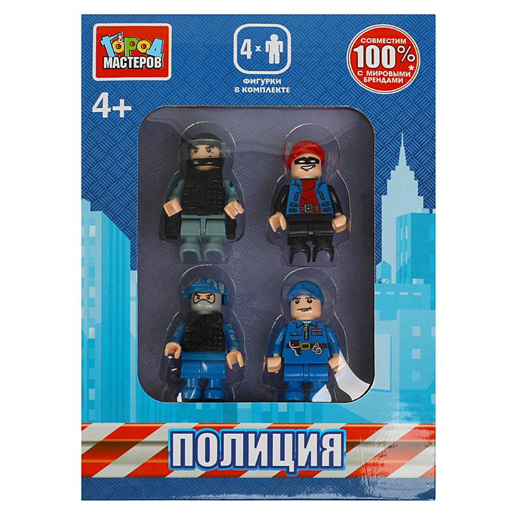 Конструктор фигурки Полиция, 4 шт. Город Мастеров 18077-KK