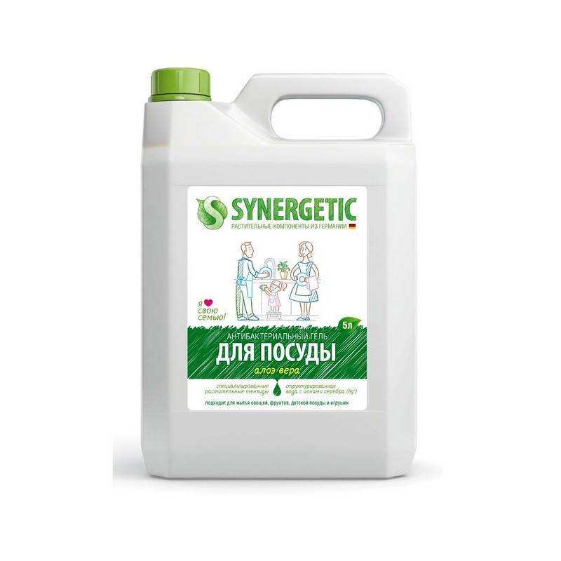 Средство для мытья посуды Synergetic Алоэ концентрат 5 л 977949
