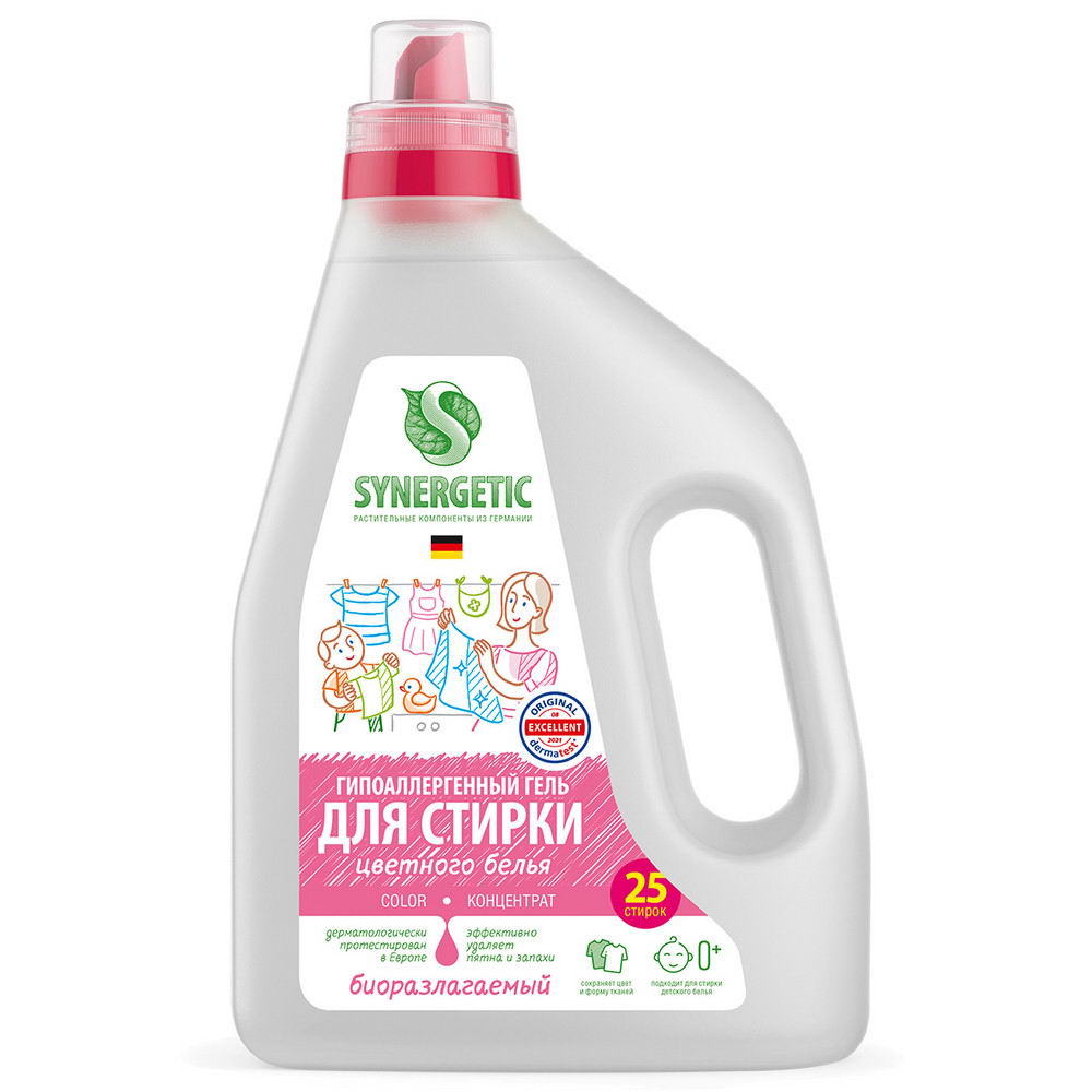 Гель д/стирки SYNERGETIC Color 1,5л 109805
