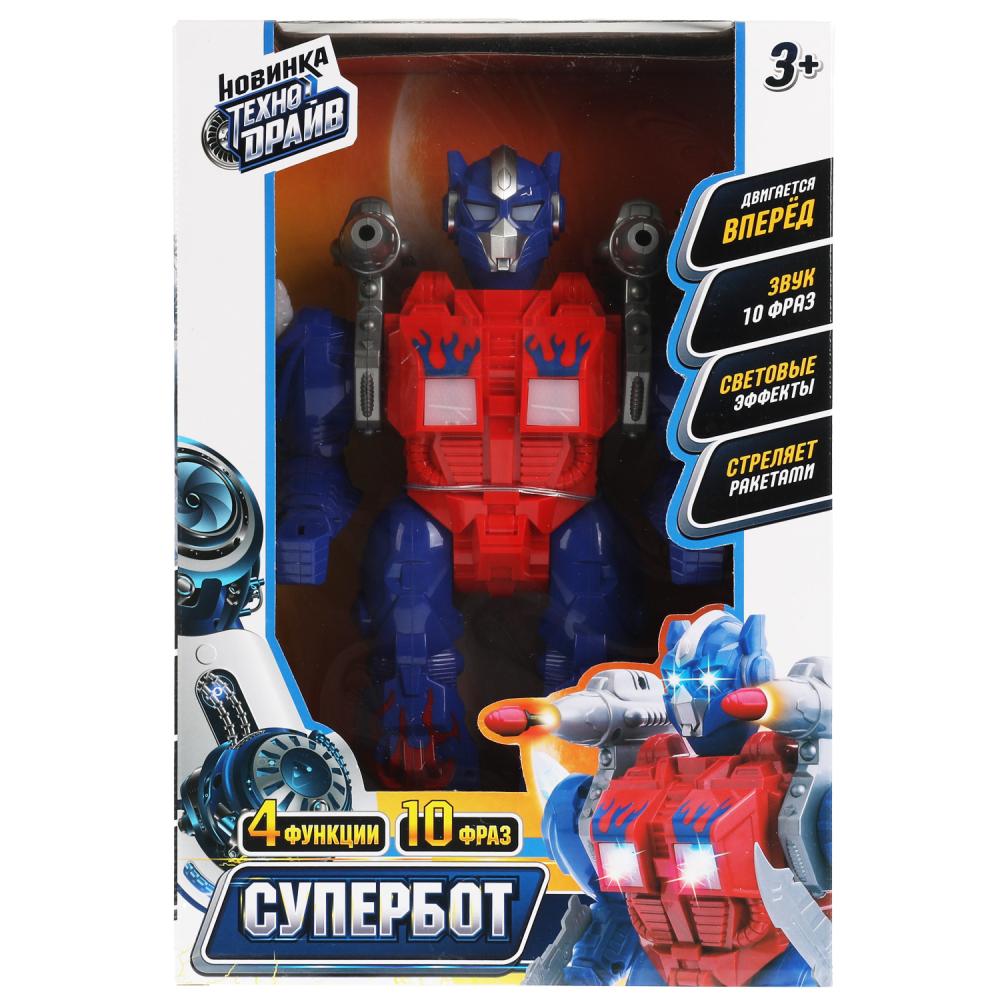 Робот Супербот, свет-звук, движение, стреляет Технодрайв 1507B172-RS