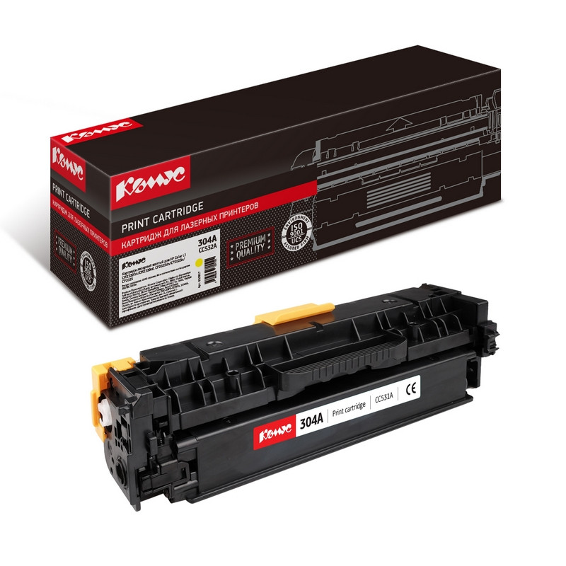 Картридж лазерный Комус 304A CC532A жел. для HP LaserJet CP2025 855817