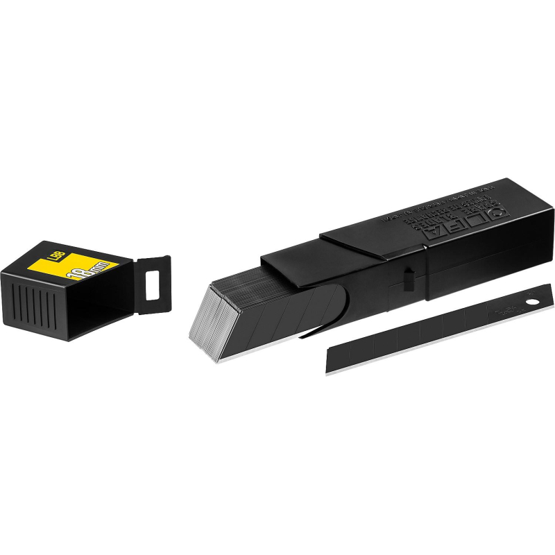 Лезвие OLFA EXCEL BLACK сегментир. 18 мм, 8 сегментов, 50шт/уп (OL-LBB-50B) 1712501