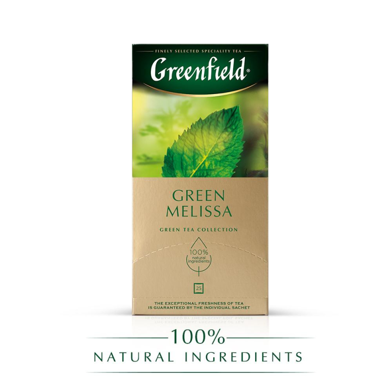Чай Greenfield Green Melissa зеленый фольгир.25пак/уп 0435-10 79064