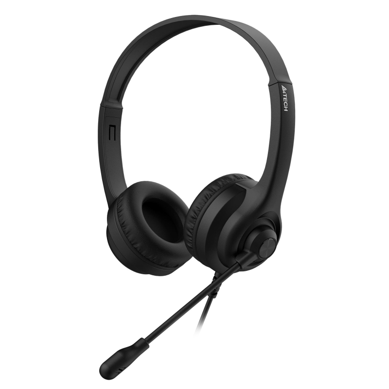 Наушники с микрофоном A4Tech HS-8i черный 1.8м накладные оголовье 1807785