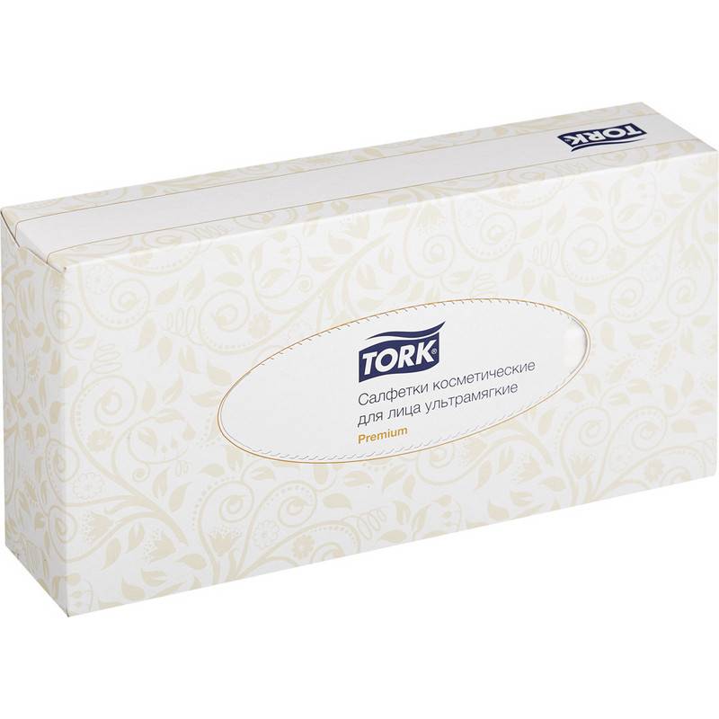Салфетки косметические Tork Premium 2-слойные (100 штук в уп) 120380 660650