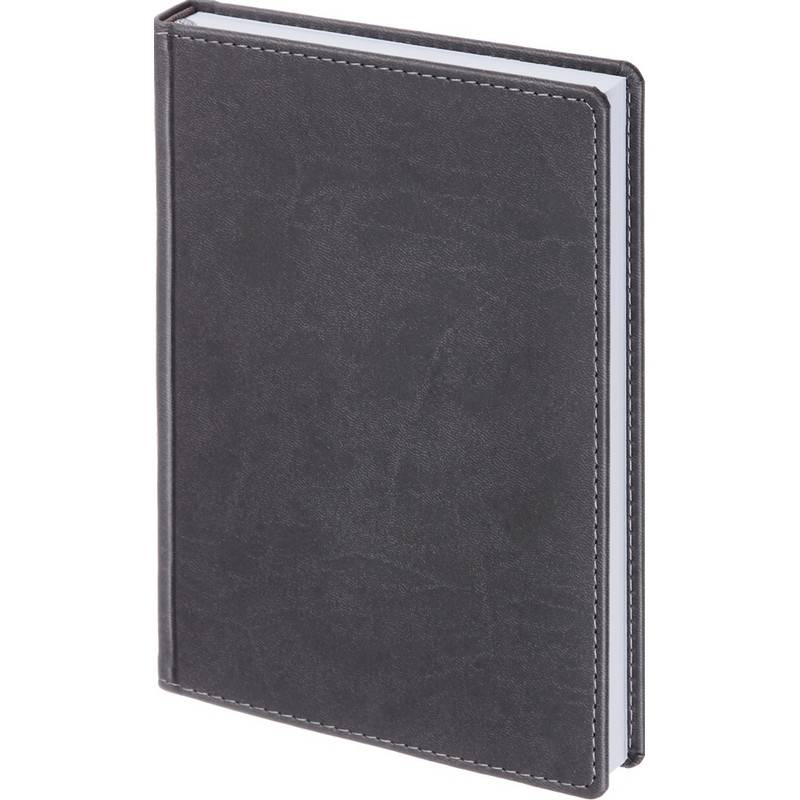 Ежедневник недатир. Attache Сиам искусс. кожа А5 176 л. серый (143x210 мм) 209634