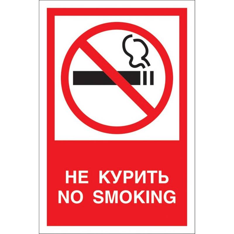 Знак безопасности V51 Запрещается курить! (пластик 200х150) Технотерра 1115515