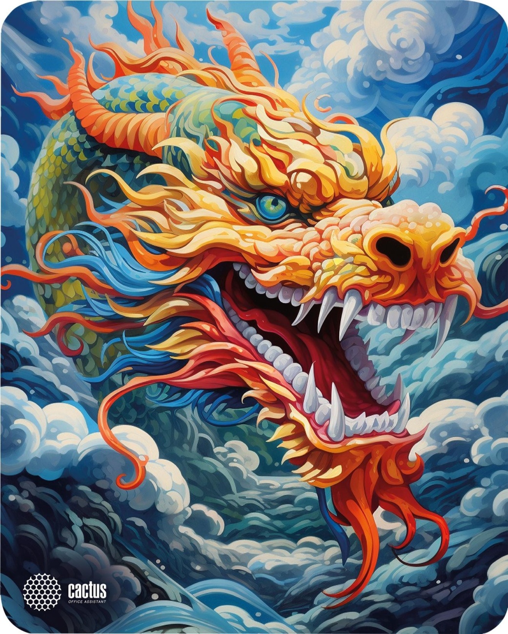 Коврик д/мыши Cactus Colorful Dragon 300x250x3мм (CS-MP-D07M) 1912751
