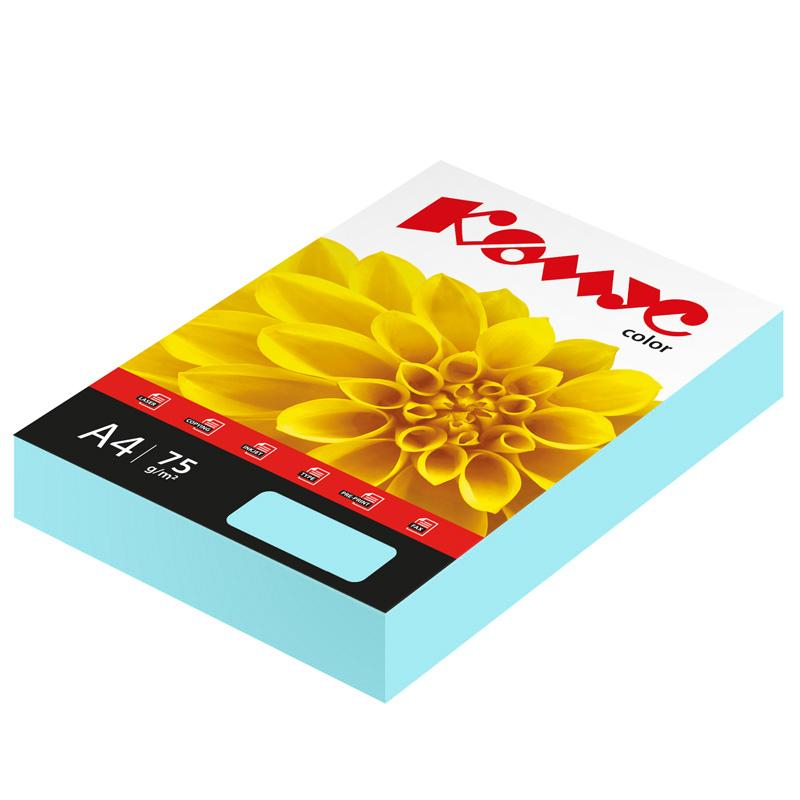 Бумага цветная Комус Color (океан пастель) 80г, А4, 500 л. 619947