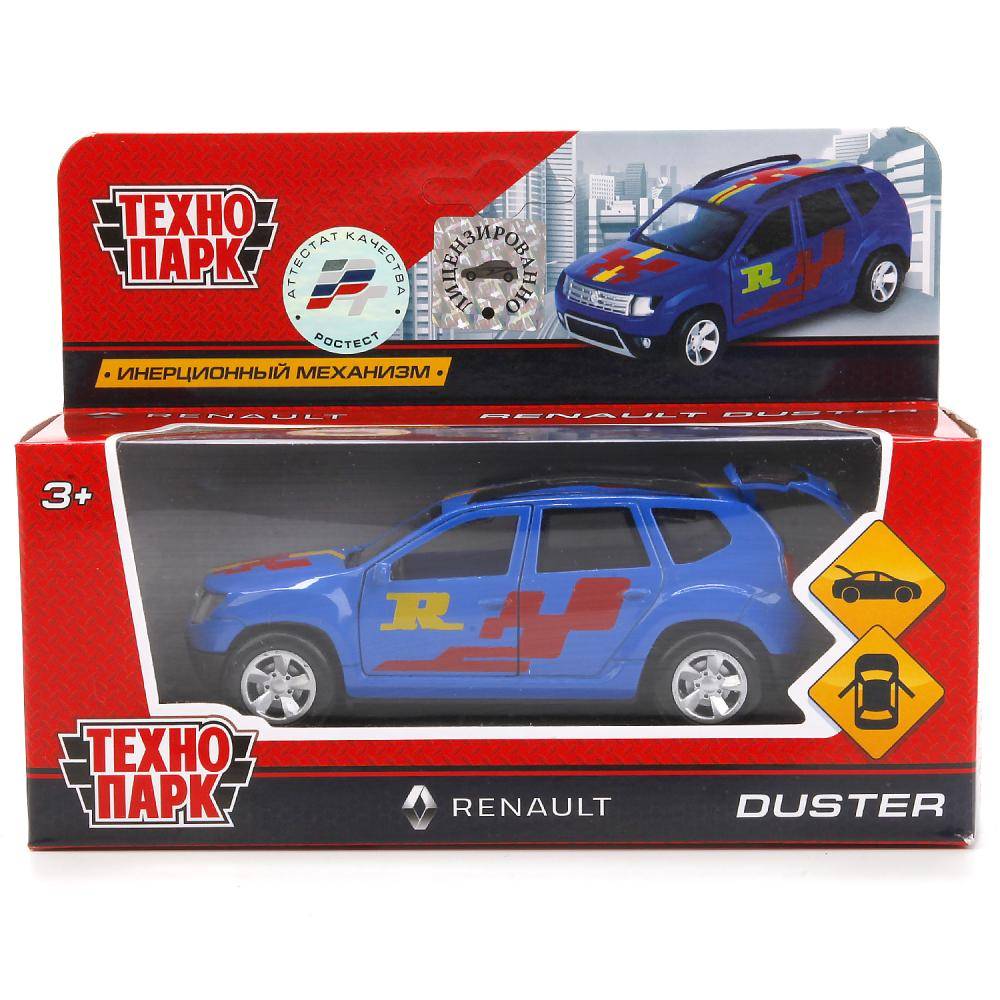 Машина металл. на инерции Renault Duster 12см (открываются дверии багажник) Технопарк DUSTER-SPORT