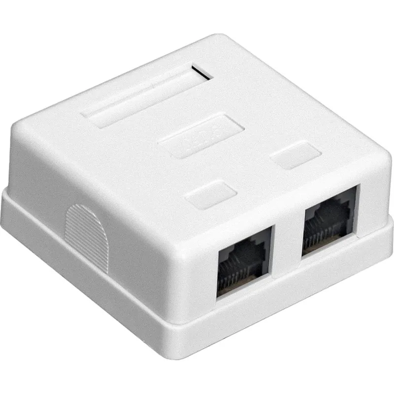 Розетка внешняя двойная ExeGate SM2-RJ45-C5 RJ-45 кат.5/5E UTP Krone/110 2047393 EX292843RUS