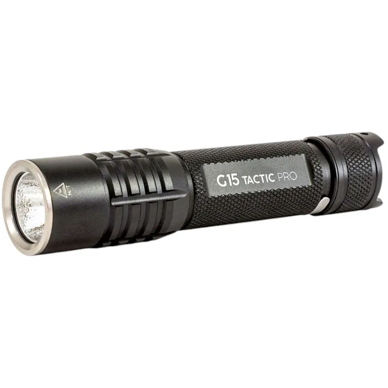Фонарь ручной Яркий луч G15 Tactic Pro аккумулятор 18650 входит в комплект 2356436 4606400106876
