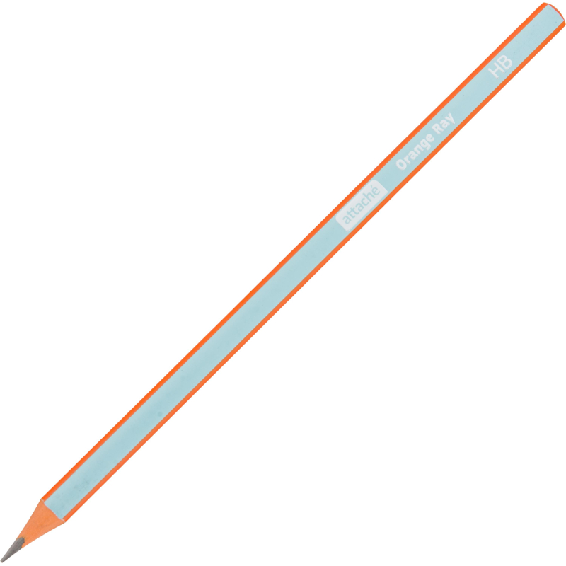 Карандаш чернографитный Attache Orange Ray HB б/ласт пластик оранж/голуб 1706391
