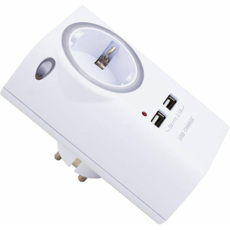 Переходник для розеток с USB портом СТАРТ С/А SA 1-ZD-2USB-L 10/60 1825495