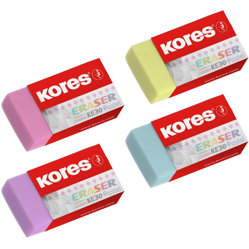 Ластик Kores 40x21x10мм в асс. KE-30, 40305 1536757