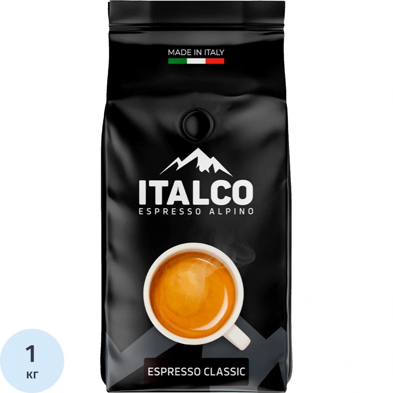 Кофе Italco Espresso Classic Эспрессо Классик, жареный в зернах, 1кг 2304732