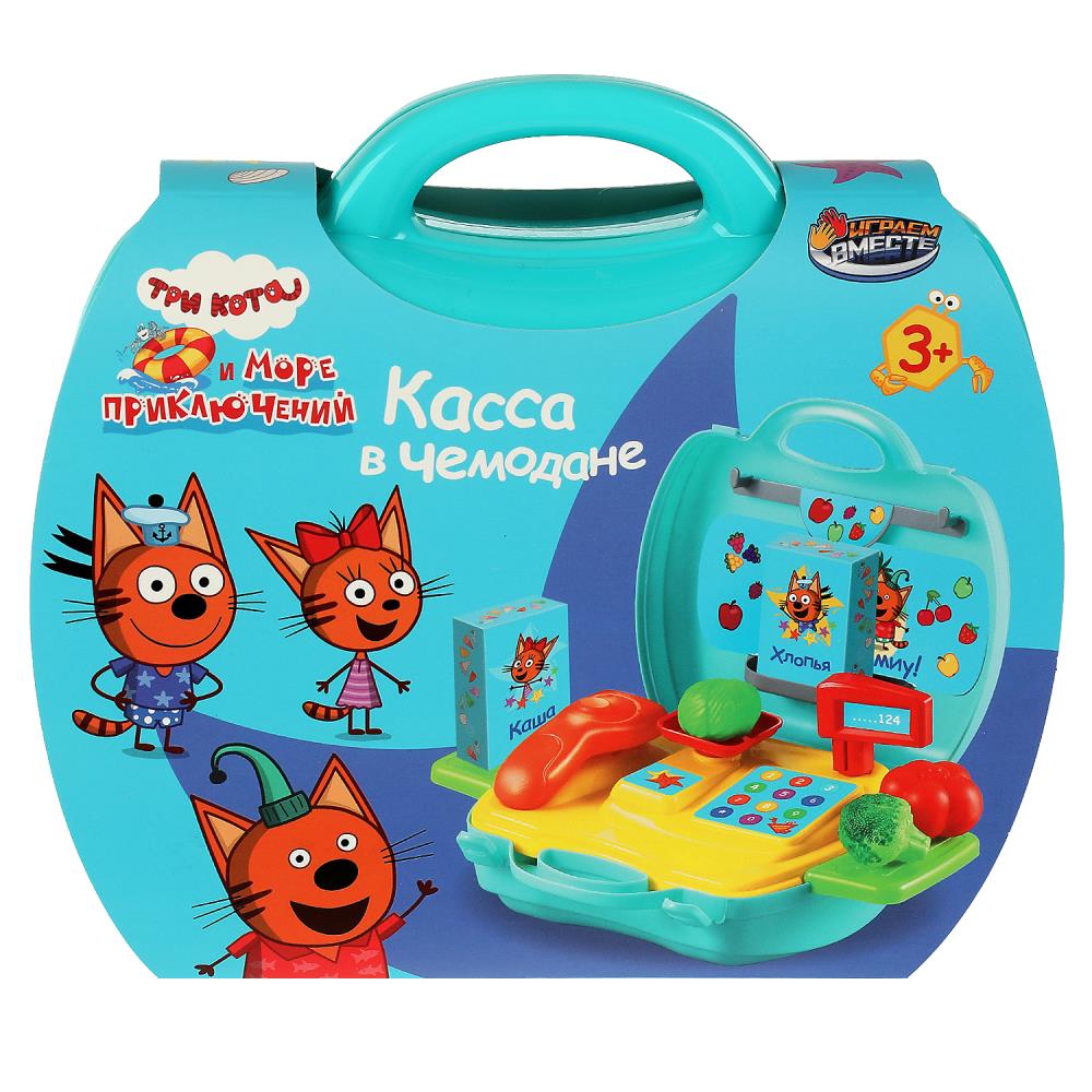Касса Три Кота, пл.чемодан, 25 см. Играем Вместе 1801U292-R