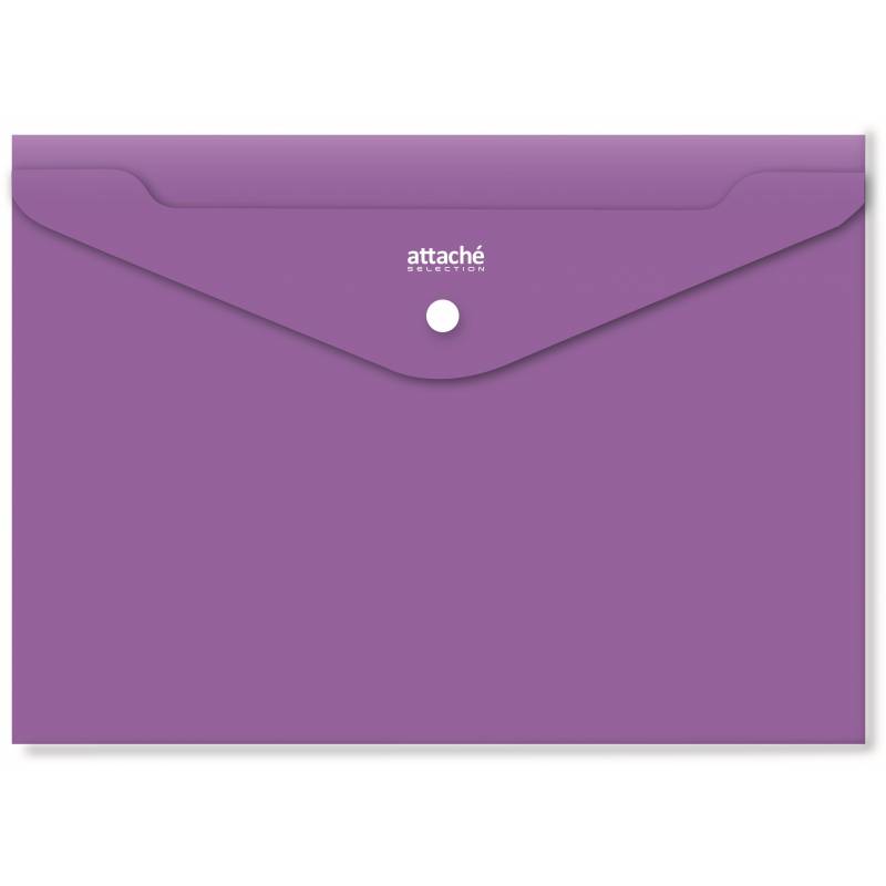 Папка-конверт на кнопке Attache Selection Crocus А4 0.18 мм (6 штук в уп) 845455