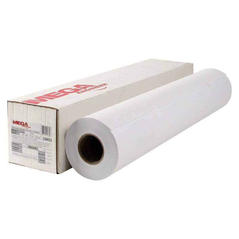 Бумага широкоформатная ProMEGA engineer Bright white 80г 914ммх150м 76мм 369035