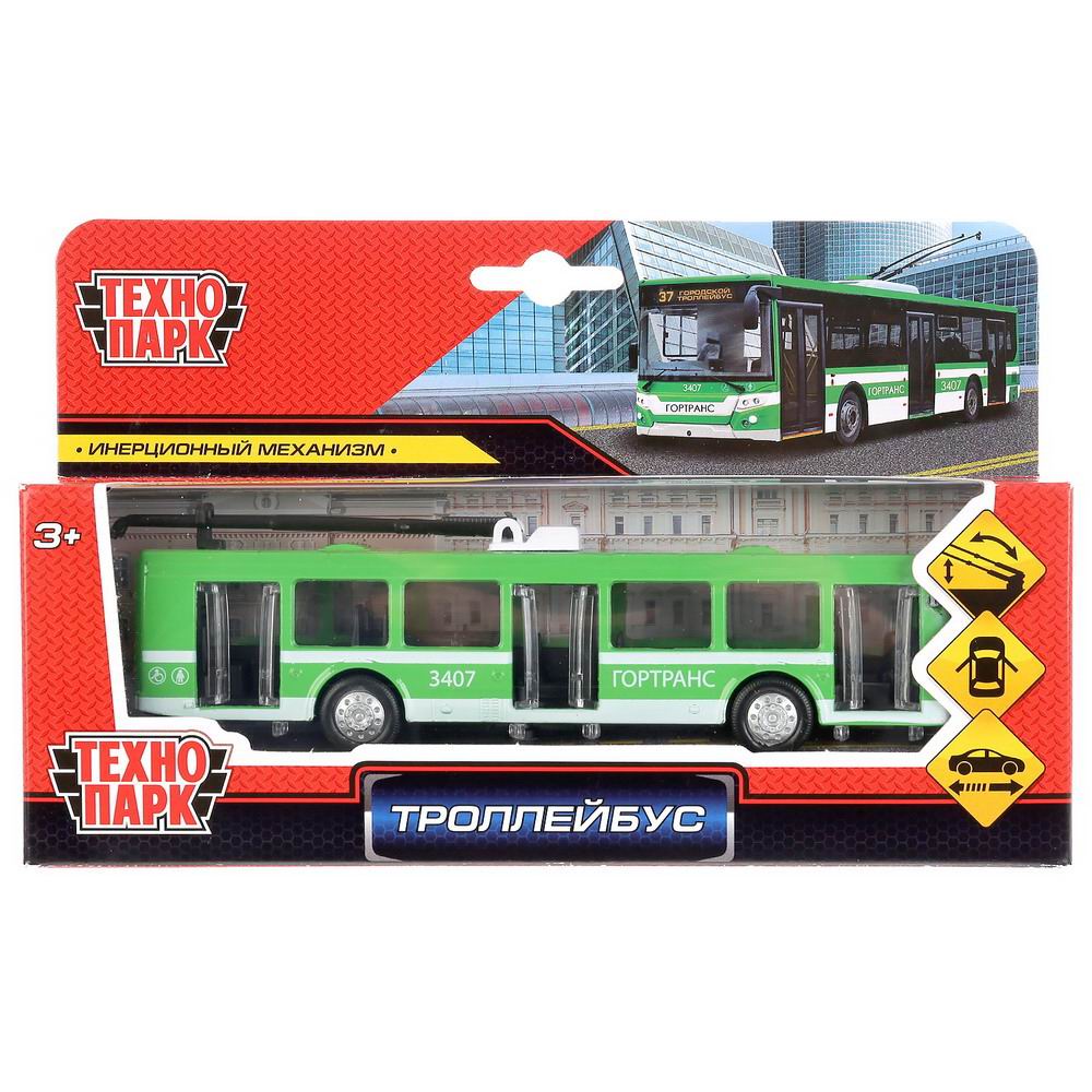 Машинка Технопарк Троллейбус 16,5 см SB-16-65-GN-WB
