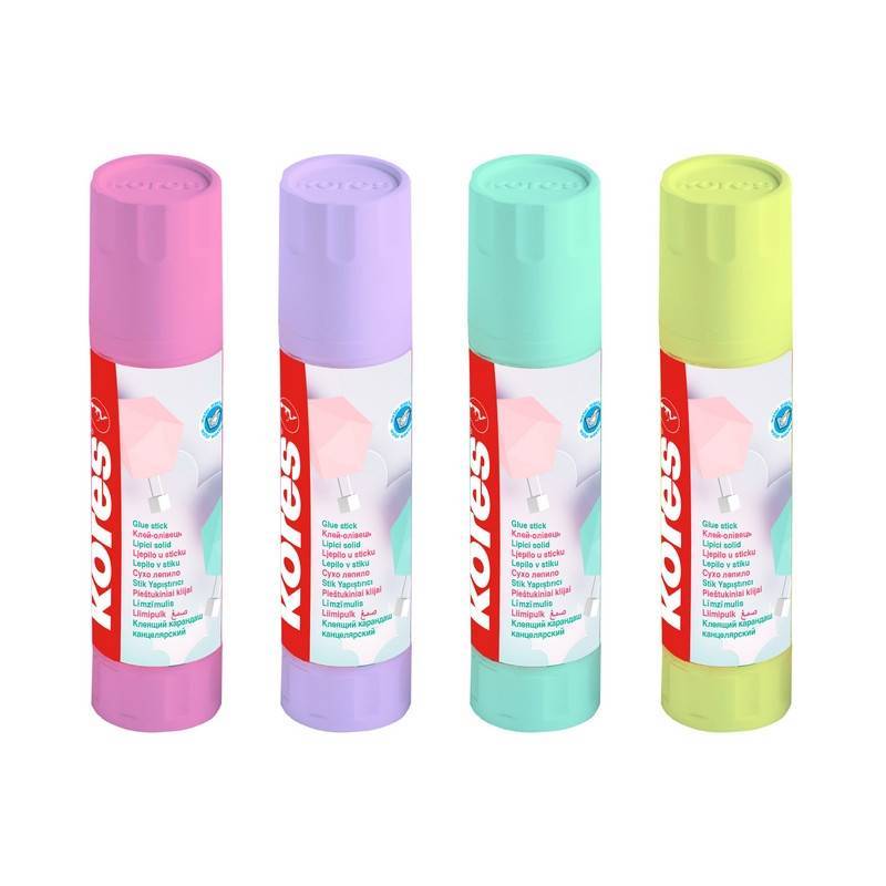 Клей-карандаш Kores Pastel 20 г (не оставляет следов) 1140943
