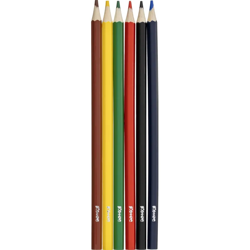 Карандаши цветные 6 цветов Комус Класс ColorPics, шестигранные 1781677